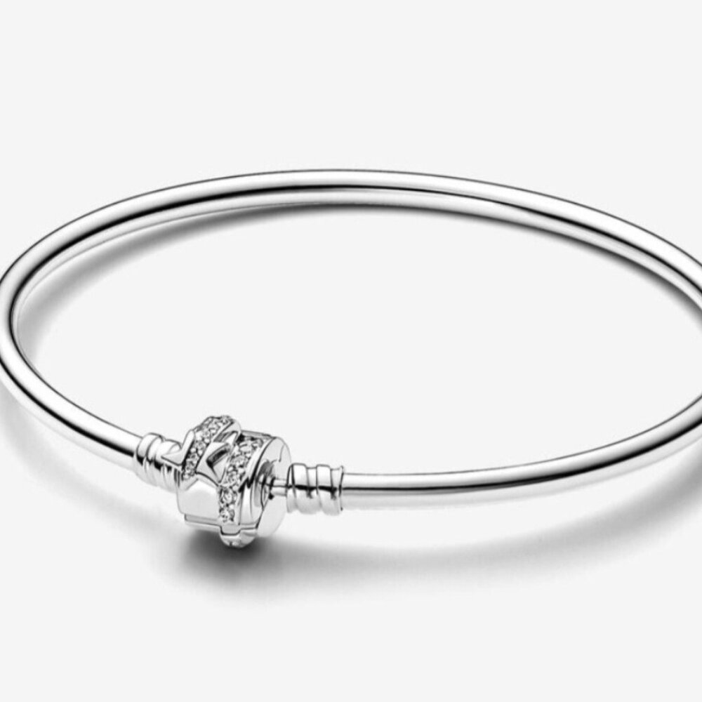 Pandora Shooting Star Charm Silver Bangle Bracelet